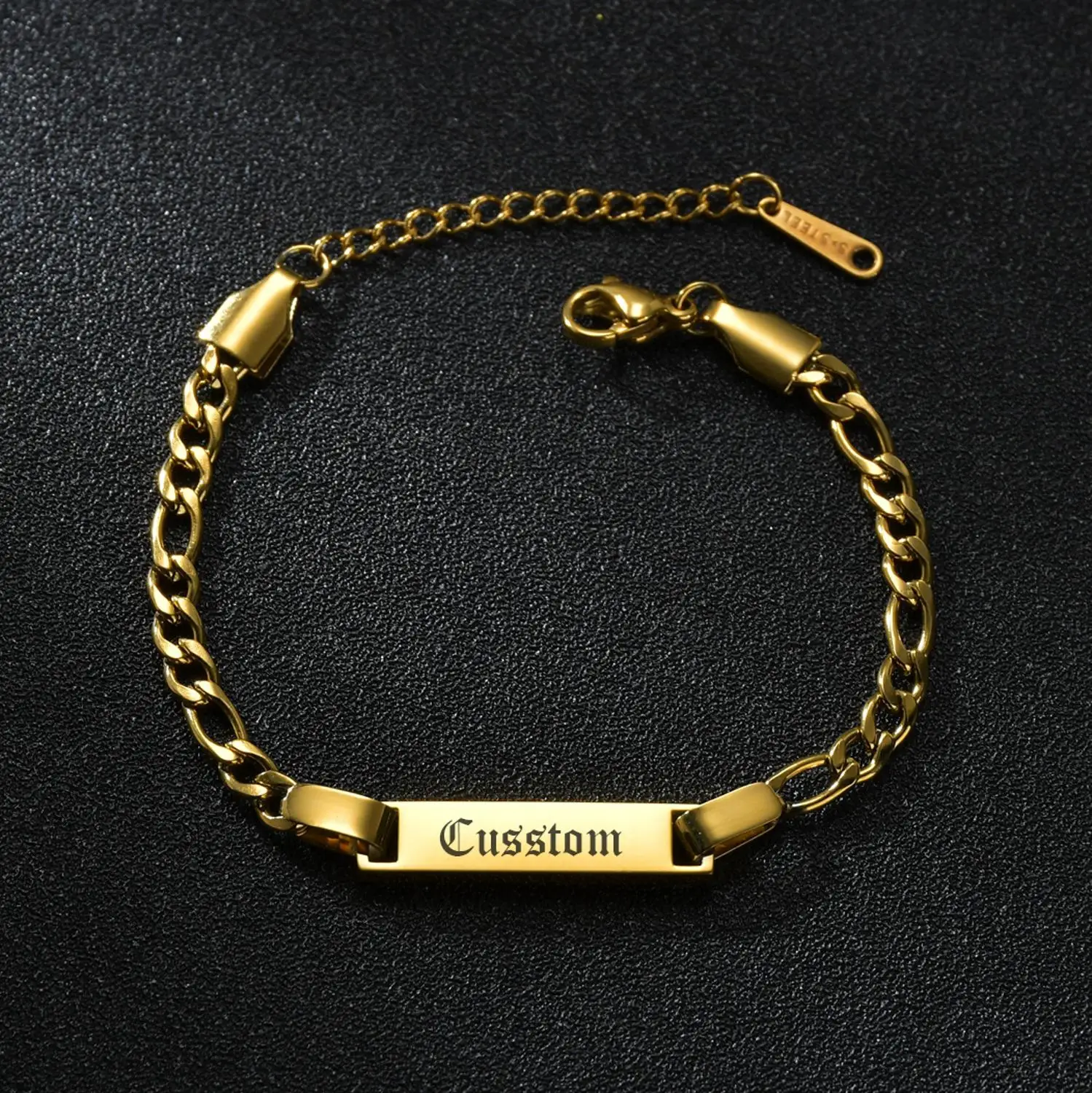 ELSEMODE персонализированные гравировка имени даты Регулируемый Браслеты