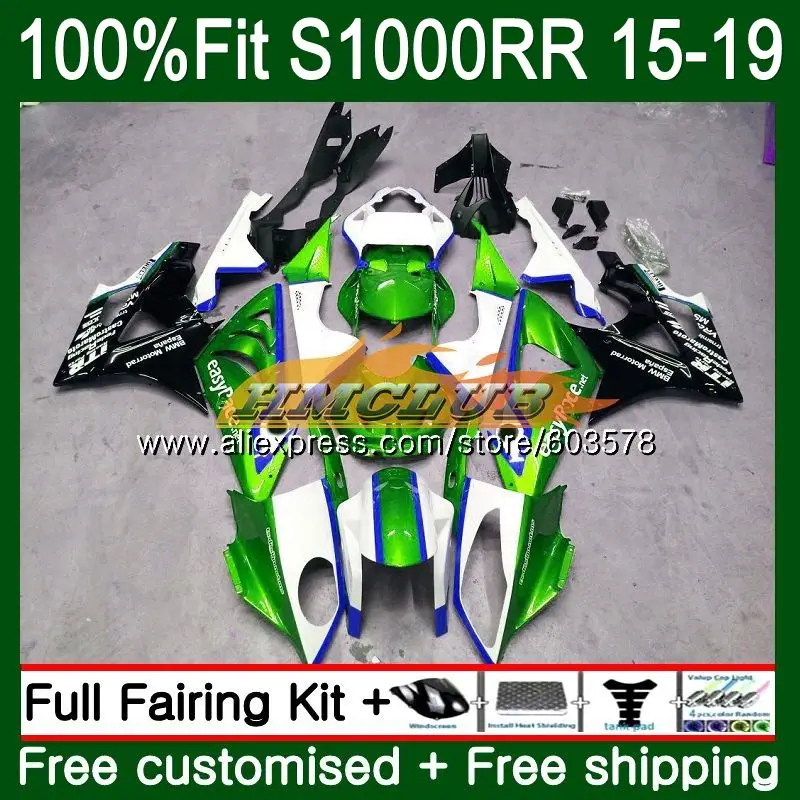 Инъекции для BMW S1000 RR S1000RR 15 16 17 2015 2016 2017 37CL.60 S 1000RR 1000 18 19 2018 2019 OEM Обтекатели зеленый