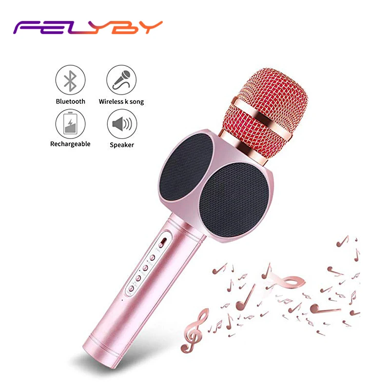 FELYBY E103 беспроводной bluetooth-микрофон для караоке с динамиком детей дома вечерние