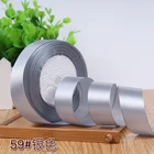 Атласные ленты серебристо-серого цвета, 6101520254050 мм, вечерние ленты для украшения рождества, Хэллоуина, дня рождения, свадьбы, рукоделия