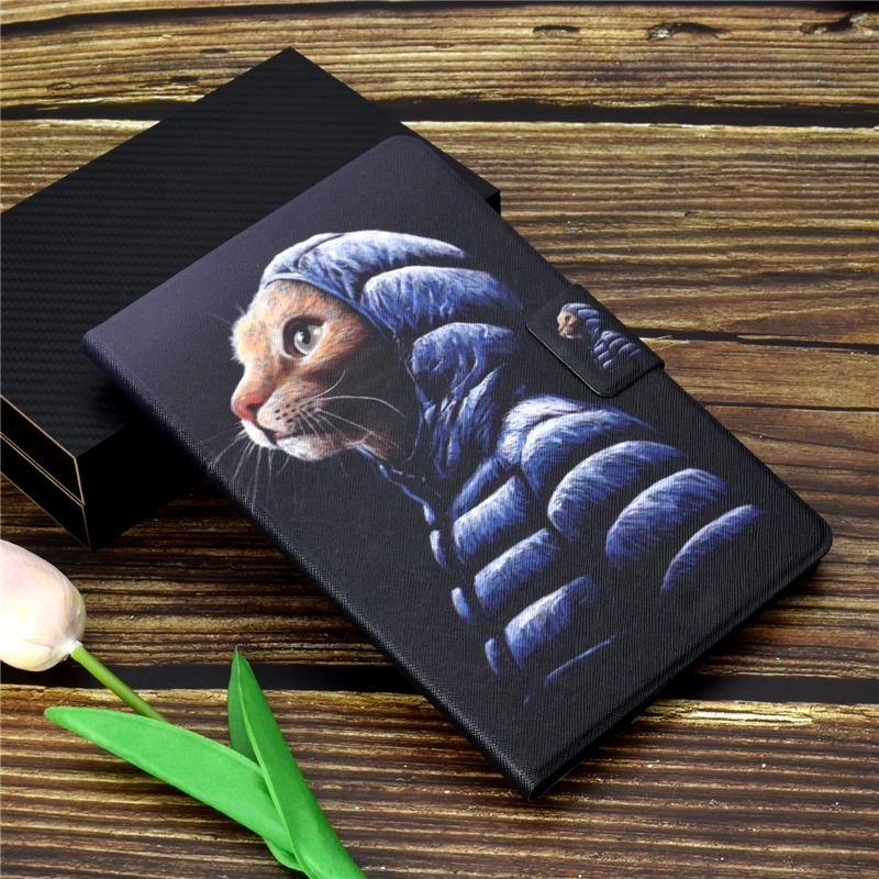 

Tablet Case For Huawei Matepad T10s AGS3-L09 AGS3-W09 10.1 inch Cartoon Cat Leather Cover For Huawei Matepad T 10s Cover Cases