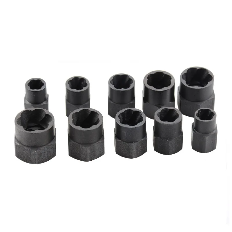

New 2020 Drill Bits Nut Remover Damaged Bolt Nut Screw Remover Extractor 10 In 1 Extractor Disassembly Tool Set Screw Extractor