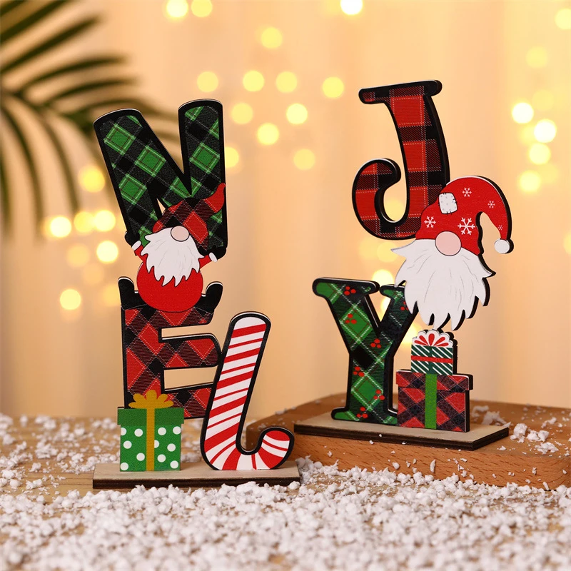 Декоративные деревянные снежинки с буквами рождественские украшения Безликие