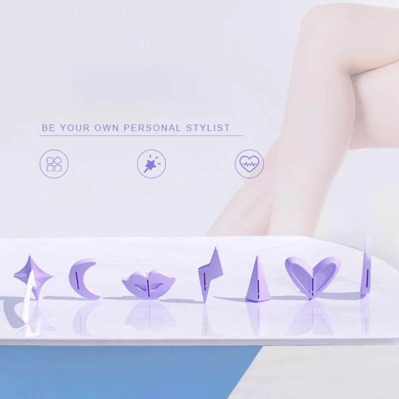 

7Pcs Bikini Privates Shaving Stencil Set Female Pubic Hair Trimmer Shaver Sexy Secret Intimate Shaping Tools Hair Shaving