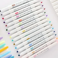 1pcs japanese stationery zebra mild liner double headed fluorescent pen hook pen highlighter pen color mark pen cute