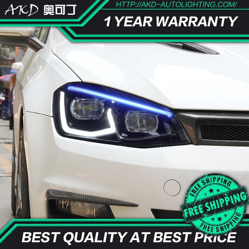 

AKD Car Styling Head Lamp for VW Golf 7 Headlights 2013-2017 Golf 7 LED Headlight DRL Signal Lamp Hid Bi Xenon Auto Accessories