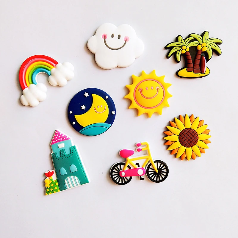 1 шт. магниты на холодильник Радужные облака Солнце Луна мягкие ПВХ подарок