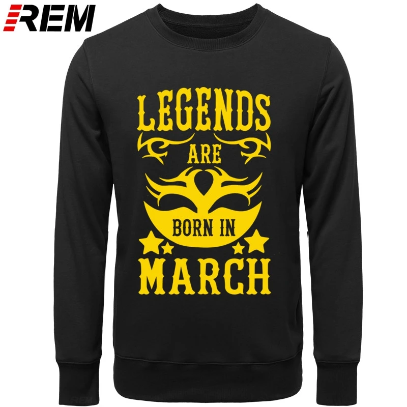 Забавный подарок на день рождения REM Legends рождены в марте новая мужская модная