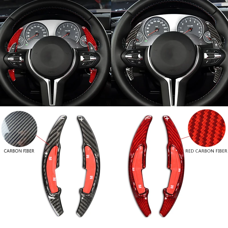 

Carbon Fiber Car Steering Wheel Shift Paddle Extended Shine Interior Accessories For BMW M2 F87 M3 F80 M4 F82 M6 F06 F12