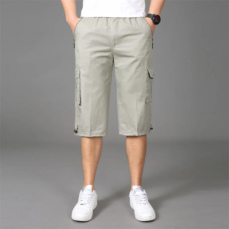 Jogger мужские 2021 летние повседневные хлопковые брюки Мужские дышащие до середины