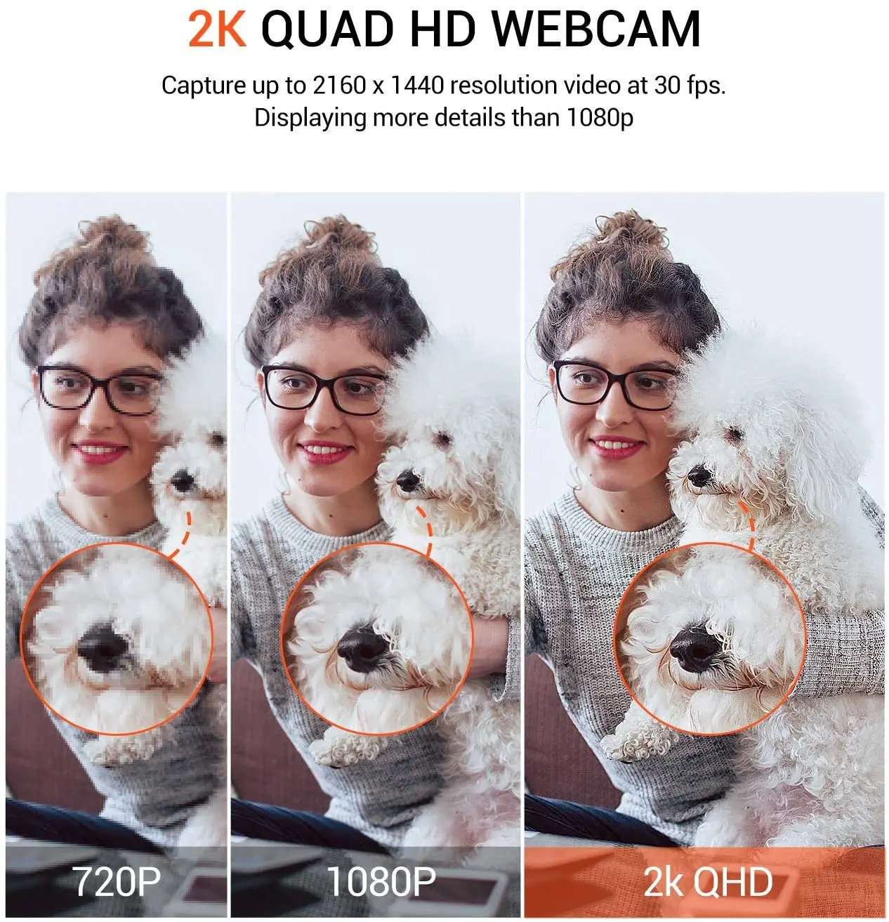 Веб-камера DEPSTECH 2K 1080P QHD USB Автоматическая коррекция светильник веб-камера с