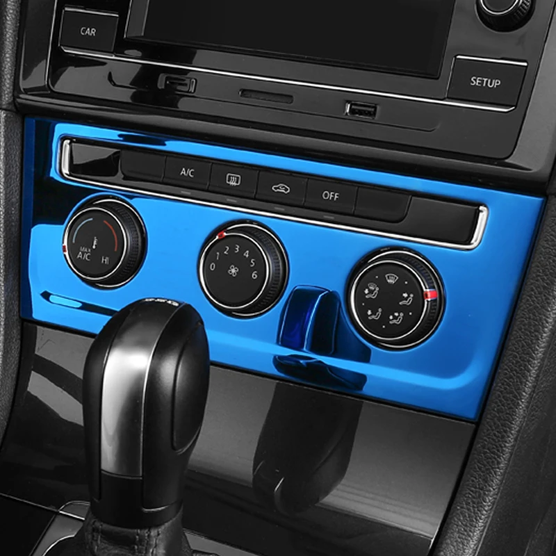 Carманго для VW Volkswagen Golf 7 Golf 7,5 MK7 2013- Автомобильная центральная консоль A/C панель накладка рамка наклейка хромированный аксессуар