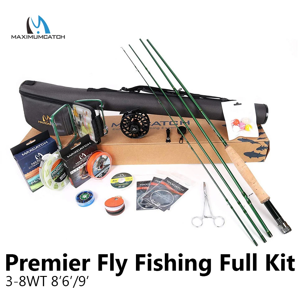 

Maximumcatch Maxcatch Premier 8'6''/9' 3-8WT Complete Fly Fising Rod Kit Combo
