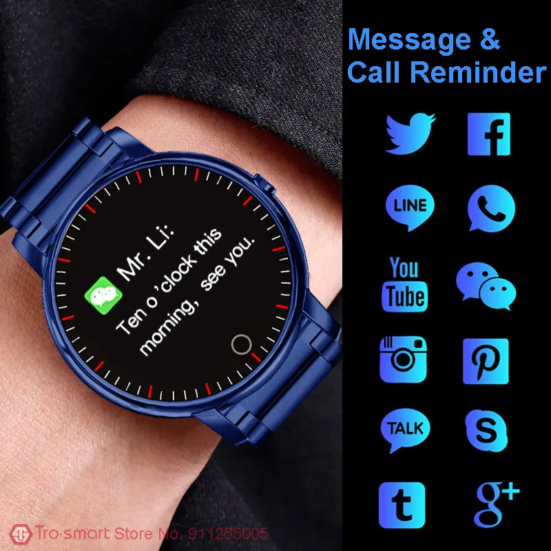 Смарт часы Trosmart мужские и женские электронные смарт для Android IOS фитнес трекер из