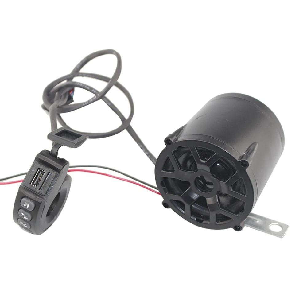 

Motorcycle Electic Bike Scooter Bluetooth Speakers Siren Horn 12v-80v MP3 Music Player FM Radio Phone Charging Call Answer