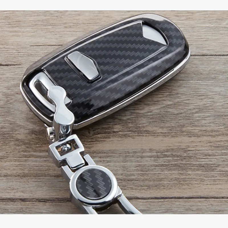 Карбоновый ABS чехол для автомобильного смарт ключа брелока Дистанционного
