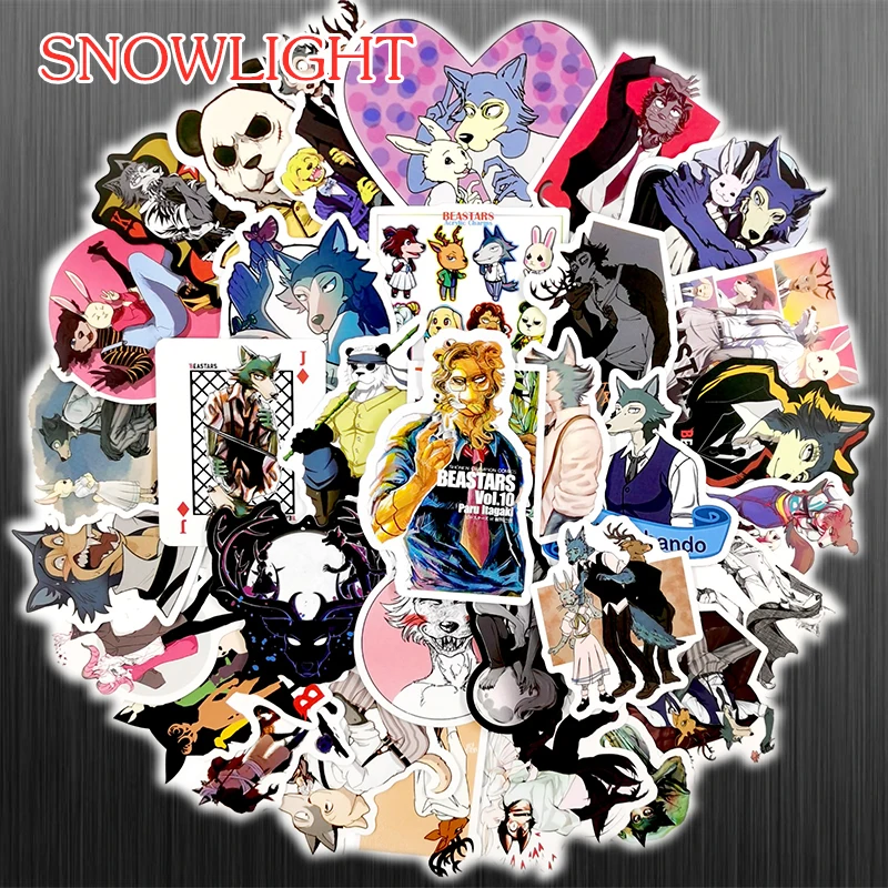 10/50 pcs/pack BEASTARS Cartoon Waterproof Stickers For Skateboard Luggage Motorcycle Bicycle Guitar Graffiti Pasters Gifts