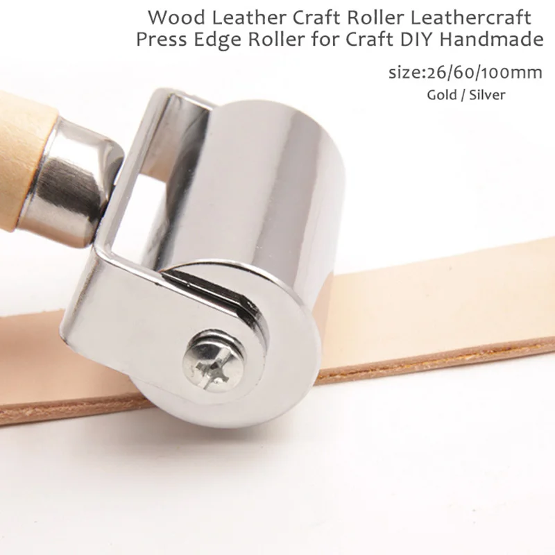 Деревянный кожаный ролик для рукоделия ручной работы инструмент