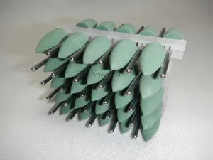 Силиконовые резиновые Полировальные Алмазные Боры 2,35 мм зеленые 50 шт.