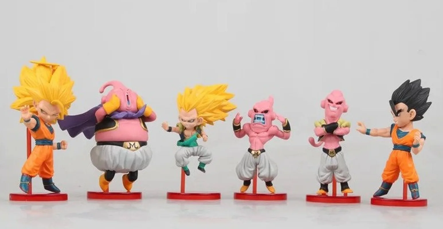 

6 Pieces/set Monkey King Super Saiyan Dragon Ball Anime Character Classic Model Toy Action Figure Children Gift Christmas Doll