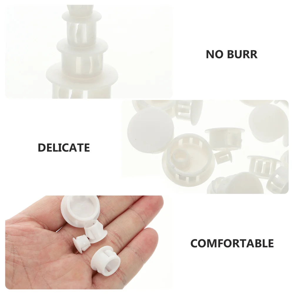 

27 Pcs 1 Bag Convenient Screw Caps Decorative Screw Snap Covers (White)