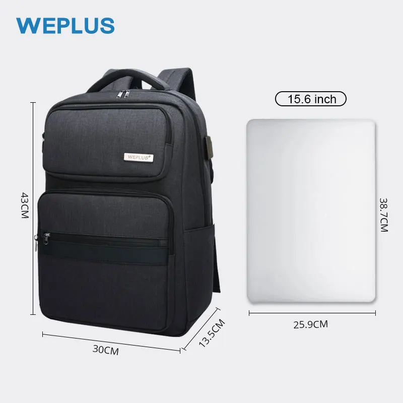 WEPLUS 15 6-дюймовый рюкзак для ноутбука мужские рюкзаки подростков повседневные