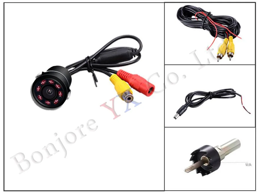 

Универсальная инфракрасная камера ночного видения Koorinwoo, Автомобильная камера заднего вида со светодиодсветильник, инфракрасная автомобильная парковочная вспомогательная камера заднего вида