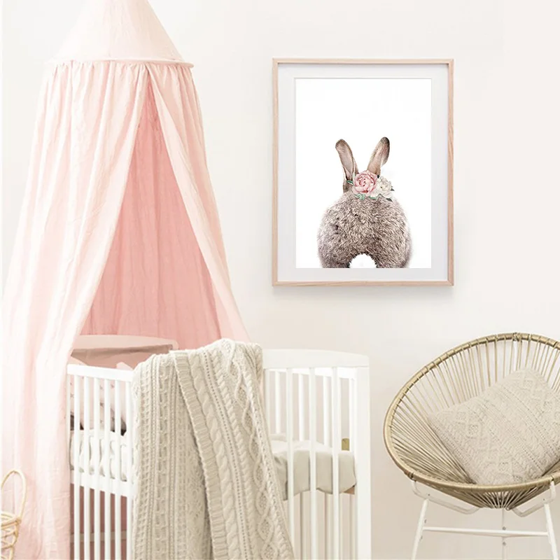 2 панели минималистичный кролик настенный художественный Рисунок и постер для