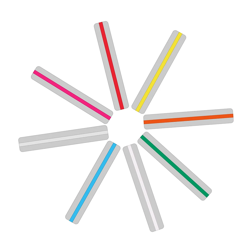 8 шт чтение карт полоски для нанесения хайлайтера Цветной накладки Закладка