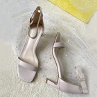 Donna-in2021 г. Модные летние босоножки во французском стиле Женская Классическая обувь из натуральной овечьей кожи на среднем каблуке