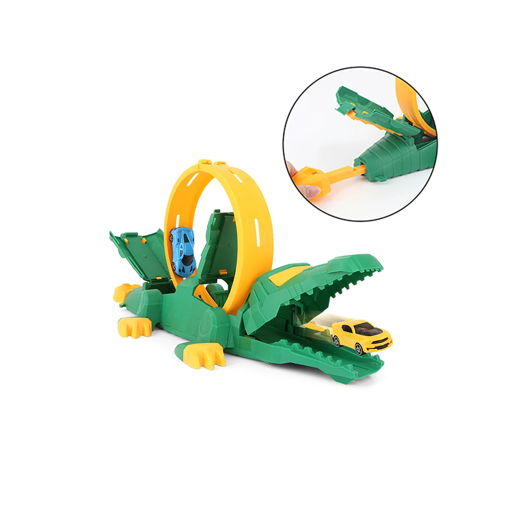 

Crocodile Race Track Game Inertia Children's Toys Crocodile Track Launcher Large Size Passenger Crocodile Kids Smooth Toys Car
