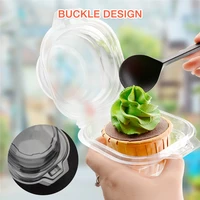 2550pcs clear plastic individual cupcake case transparent cake box dome single cupcake carrier muffin cup holder container
