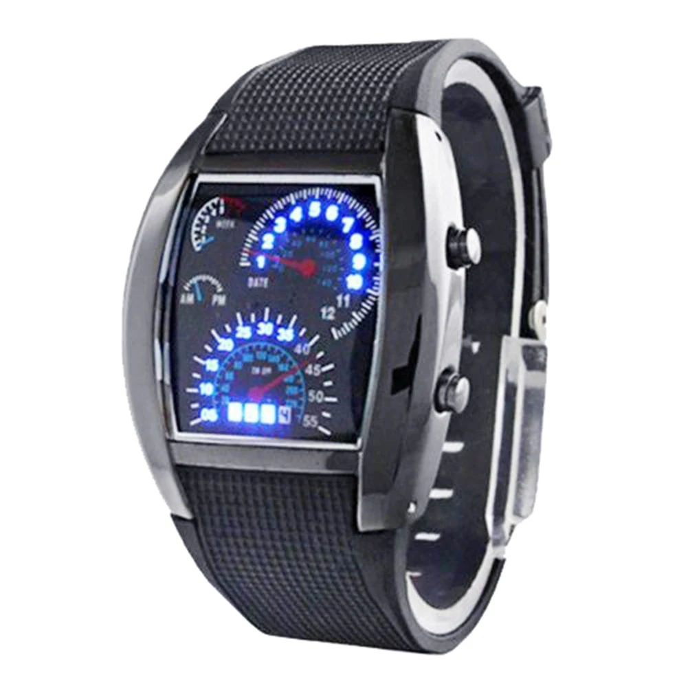 Мужские и женские часы модные LED открытый приключения силиконовый ремешок Дата