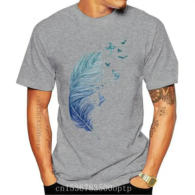 

Новые футболки Топ для женщин акварель перо птица мультфильм 90-х повседневная женская футболка с графическим принтом женская футболка