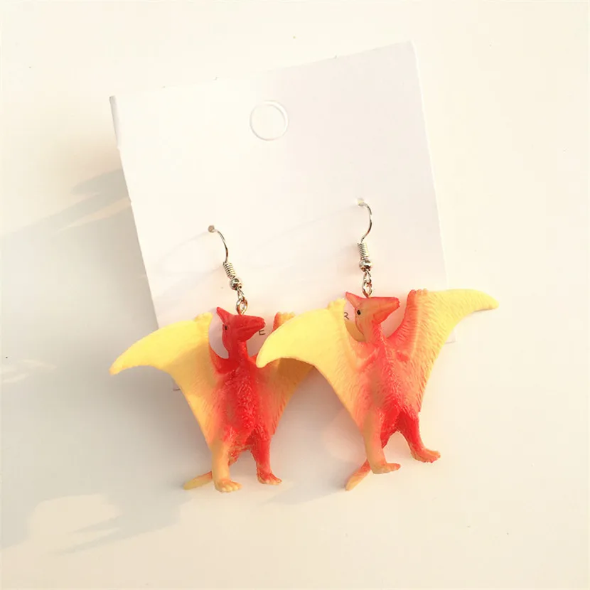 

Dinosaur Earrings Cute Women's Earring Exaggerated Design Funny Accessories Hip Hop Jewelry Punk Style 2021 Trend Unusual Goods