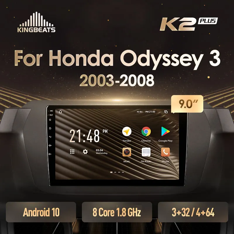 KingBeats штатное головное устройство For Honda Odyssey 3 RL3 RL4 2003 2008 GPS Android 10 автомагнитола на