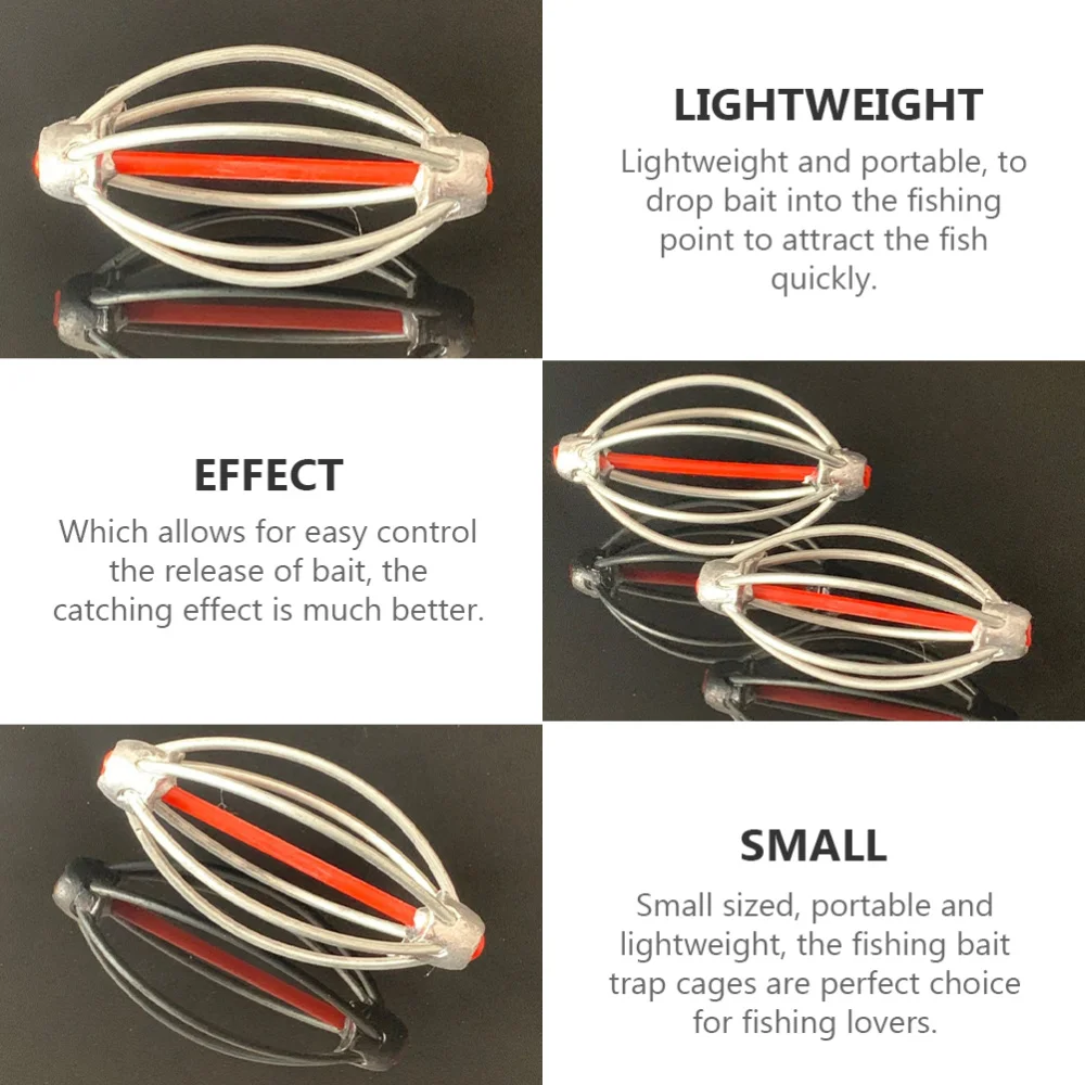 

6pcs Large Bait Cages Thrower Lead Sinker Fishing Feeder Fishing Nest Device