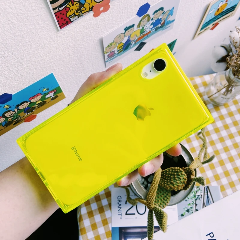 Для iPhone X XS MAX XR 10 7 8 6 6s Plus квадратная сверхмощная защита противоударный прозрачный