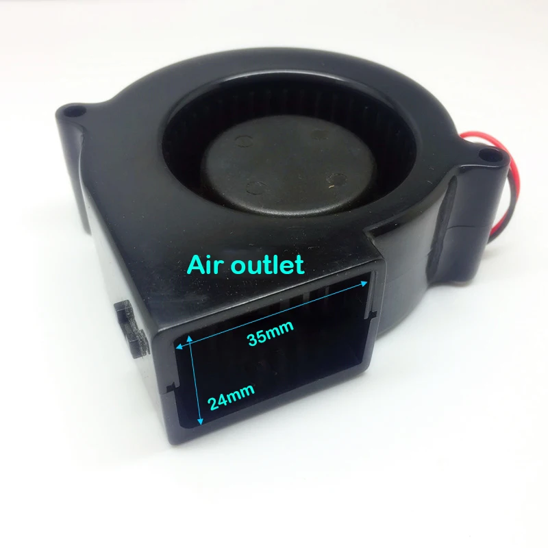 Миниатюрный бесщеточный вентилятор с турбонаддувом 12 в пост. Тока 7530 2 проводами