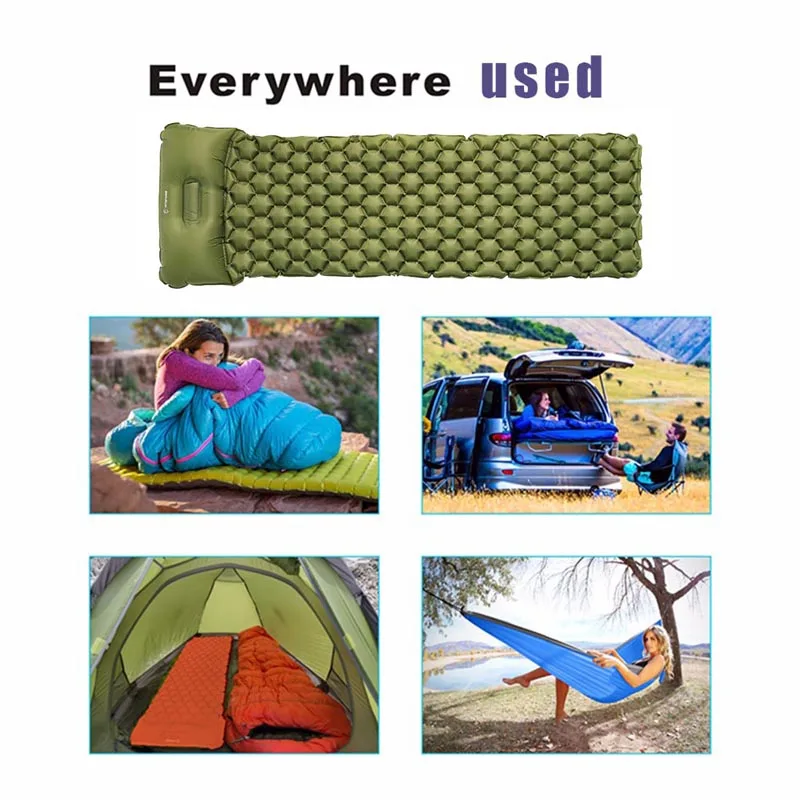 

Outdoor Sleeping Pad, Fast Inflatable Cushion With Pillow, Travel Mat, Folding Bed, Ultra-Light Air Cushion, Picnic Hiking Mat