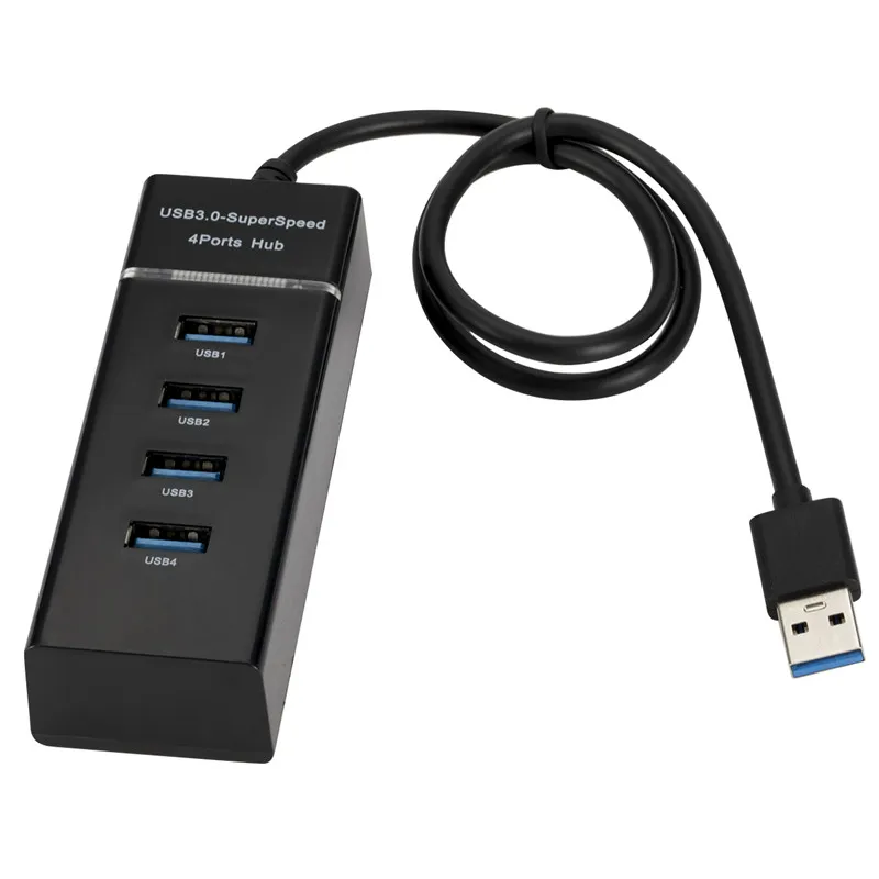 Высокоскоростной usb-хаб, 4 порта, USB 3,0, мультихаб, разветвитель, расширение для настольного ПК, ноутбука, адаптер, usb-хаб, высокоскоростной для ноутбука xiaomi