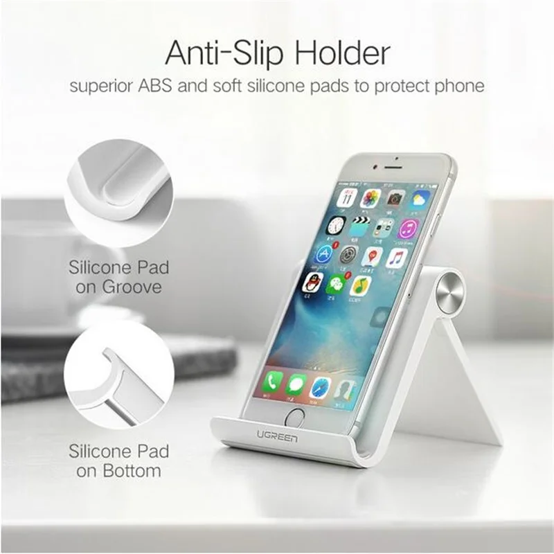 Ugreen настольная Складная подставка держатель мобильного телефона для iPhone xs ipad samsung s9 huawei xiaomi 9 8 настольная подставка Универсальный Планшет ABS