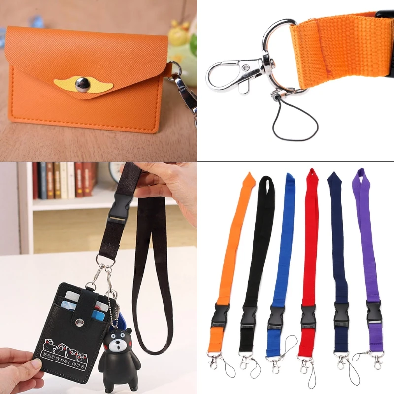 ONE Color Black Blank Plain Key Lanyard Badge ID Holders Phone Neck Straps | Мобильные телефоны и аксессуары
