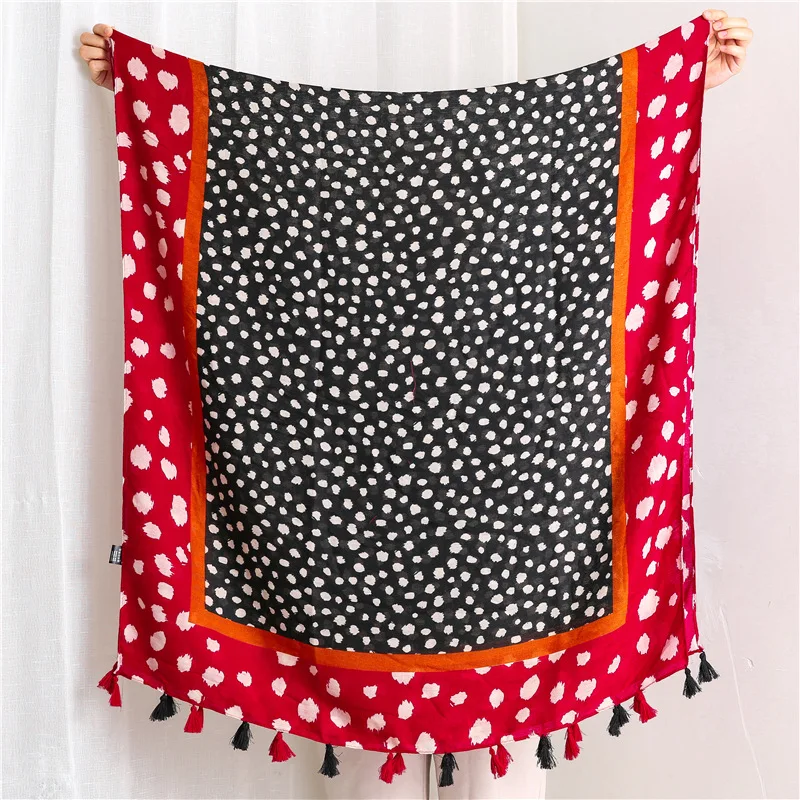 

New style Autumn and winter women's cotton material silk scarves lady Fashion Cotton scarf Luxury brand Sunscreen Print shawl
