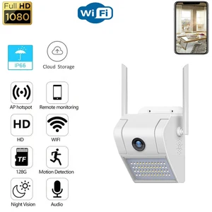 1080P Открытый Водонепроницаемый Двор Настенный светильник IP Камера аудио Беспроводной сети Wi-Fi, инфракрасный Ночное видение Камеры Скрытого видеонаблюдения Камера