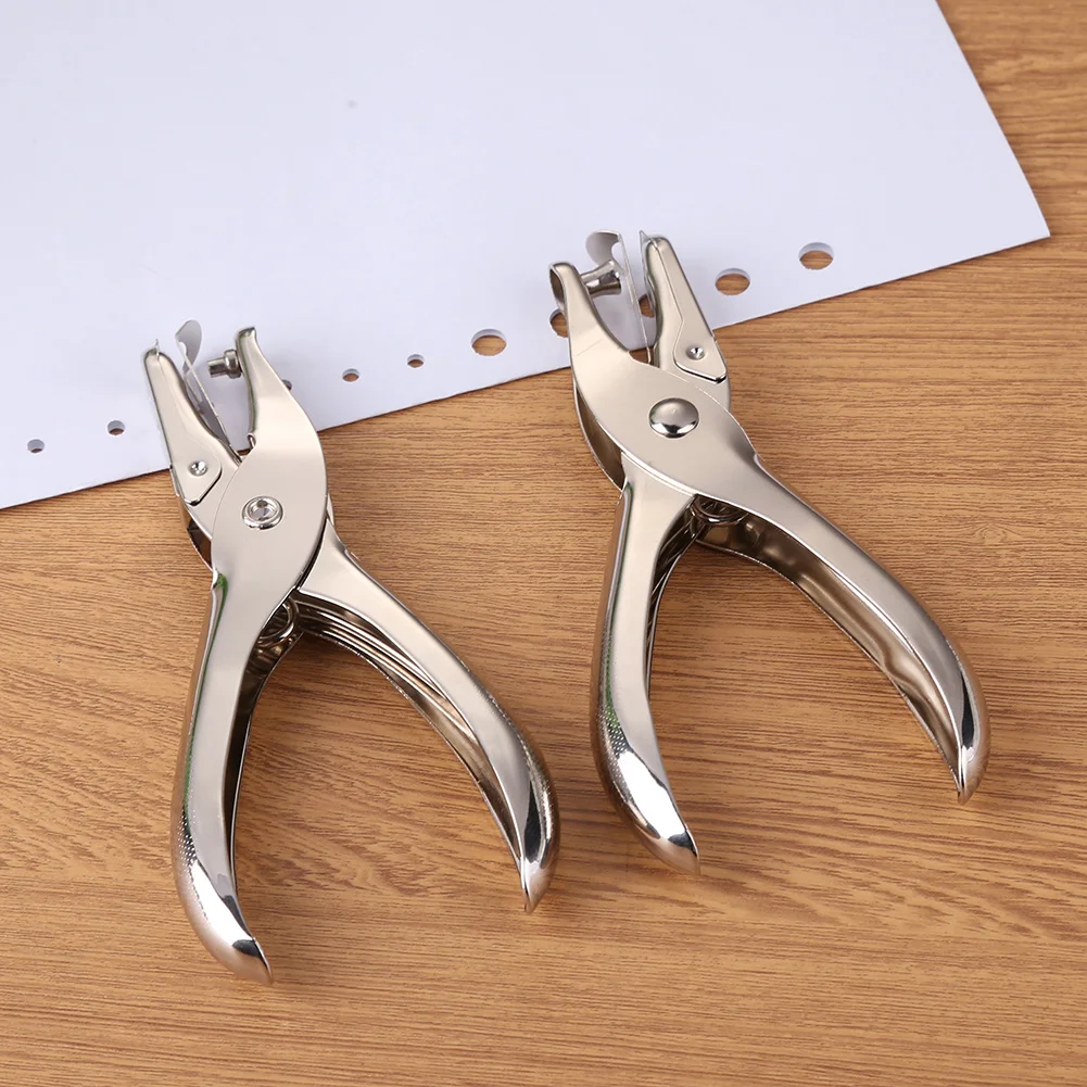 

Hole Puncher Portable Single Hole Puncher Paper Scrapbooking Handheld Metal Craft Necklace Card Home School Office Tool