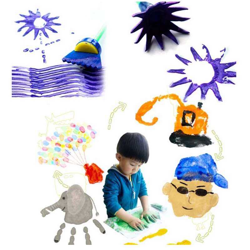 

4 шт., детский цветочный штамп