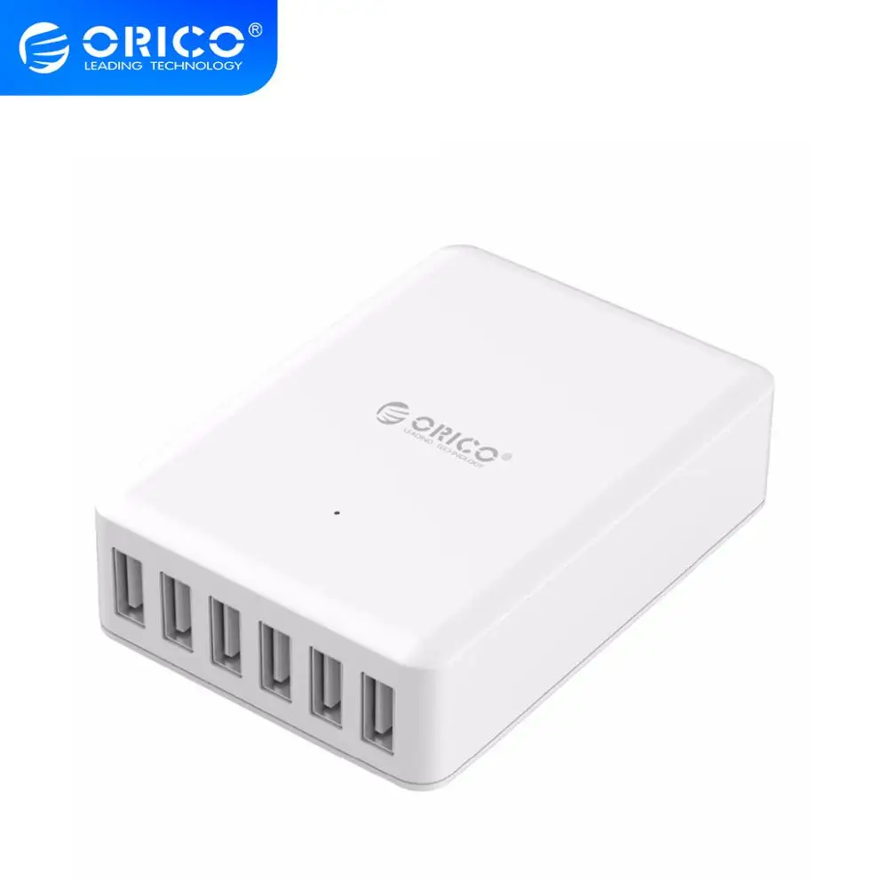 Универсальное USB зарядное устройство ORICO 6 портов умное 5V2.4A с максимальным