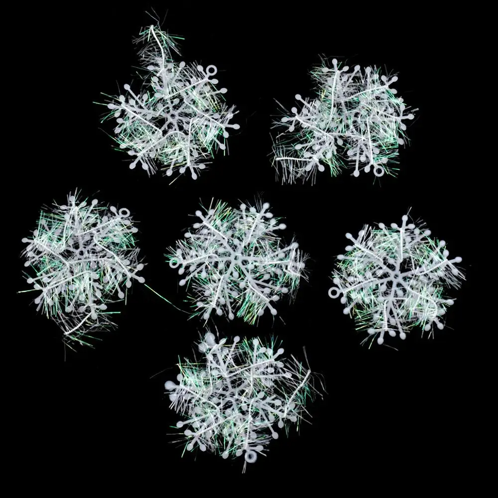 

90Pcs Christmas Party White Snowflake Decor For Home Hanging Pendants New Year 2021 Gifts Xmas Tree Ornaments