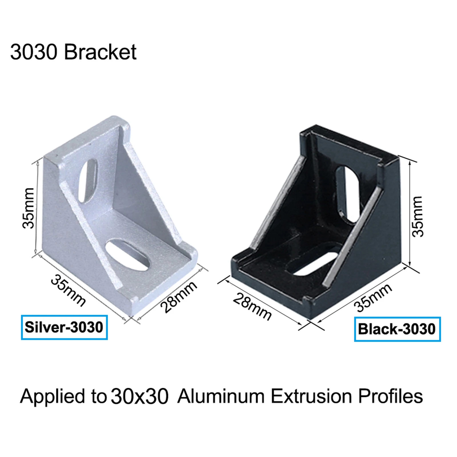 

1515 2020 3030 Series Aluminum Corner Bracket Set 2-20Sets Angle Brackets Connector for 15S 20S 30S Aluminum Extrusion Profile